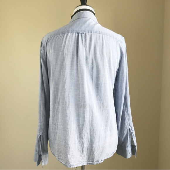 Calvin Klein Jean Blue Stripe Button Down - Picture 4 of 8